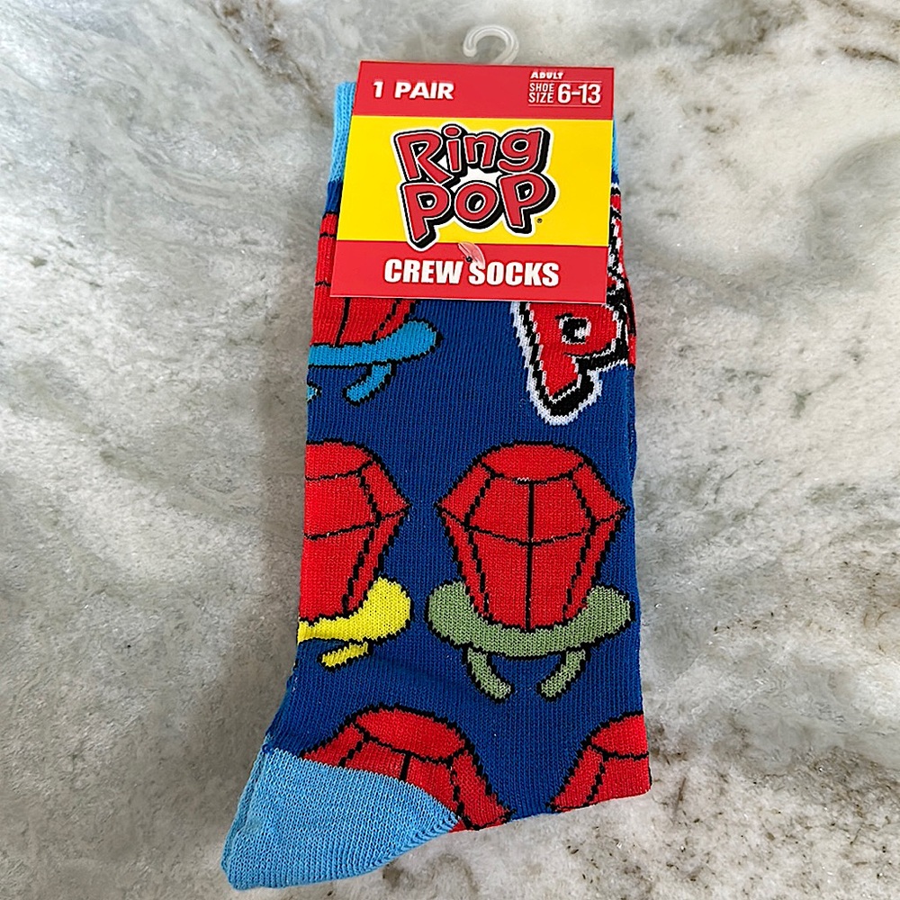 (2/$16 mix and match) Ring pop crew socks